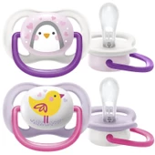 Philips Avent Ultra Air Animals 2li Emzik 0-6 Ay - Kız thumbnail 2