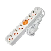 Asel ASL-200 0214 6'Lı Grup Priz Anahtarlı 2mt - HRD-010885 - 1