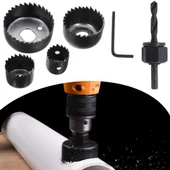 BUFFER® 6 Parça Demir Ahşap Alçıpan Delme Buat Açma Seti - 1