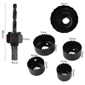 BUFFER® 6 Parça Demir Ahşap Alçıpan Delme Buat Açma Seti - 5