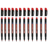 Bigpoint Permanent Marker (asetat) Kalem M 1,0 Kırmızı 12'li Set - 1