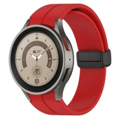 Samsung Galaxy Watch 4 5 6 7 FE 40 44 Classic 42 43 46 47 mm Kordon Magnetli Ayarlanır Silikon Kordon - 7