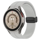 Samsung Galaxy Watch 4 5 6 7 FE 40 44 Classic 42 43 46 47 mm Kordon Magnetli Ayarlanır Silikon Kordon - 6