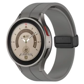 Samsung Galaxy Watch 4 5 6 7 FE 40 44 Classic 42 43 46 47 mm Kordon Magnetli Ayarlanır Silikon Kordon - 8