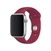 Fuchsia Apple Watch Uyumlu Spor Kordon 42 - 44 mm M/L Ölçülerinde Yumuşak Silikon Rahat Kordon thumbnail 1