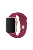 Fuchsia Apple Watch Uyumlu Spor Kordon 42 - 44 mm M/L Ölçülerinde Yumuşak Silikon Rahat Kordon thumbnail 6