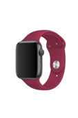 Fuchsia Apple Watch Uyumlu Spor Kordon 42 - 44 mm M/L Ölçülerinde Yumuşak Silikon Rahat Kordon thumbnail 2