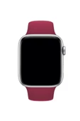 Fuchsia Apple Watch Uyumlu Spor Kordon 42 - 44 mm M/L Ölçülerinde Yumuşak Silikon Rahat Kordon thumbnail 4