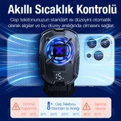 Polham 1200mAh Şarjlı Süper Hızlı ve Sessiz Radyatörlü Telefon Soğutma Fanı, Gamer Soğutucu Adaptör - 2