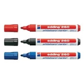 Edding 260 Yazı Tahtası Kalemi 3lü Siyah, Kırmızı, Mavi - 1