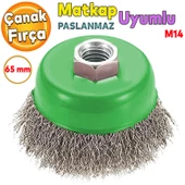 Saçaklı Çanak Fırça Paslanmaz 65 mm M14 thumbnail 1