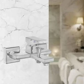 Banyo Mutfak Lavabo Bataryası Sıcak Soğuk Çift Su Girişli Musluk Batarya Evye - 4