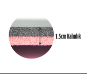 Pembe-Siyah Extra Rahat Plates Yoga Matı 180x60cm 15mm - 2