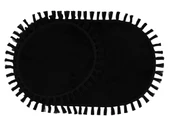 Modern Dekoratif Yıkanabilir Peluş Puffy Kaymaz Taban Oval Püskül Saçaklı 2'li Banyo Paspası 50x80 - 8