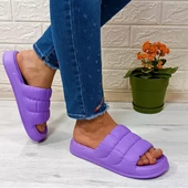 Akınalbella 406 Lila Hafif Rahat Günlük Havuz Plaj Kadın Terliği thumbnail 3