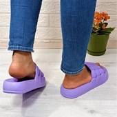 Sonimix 12701 Lila Hafif Rahat Günlük Havuz Plaj Kadın Terliği thumbnail 5