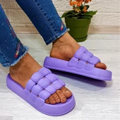 Sonimix 12701 Lila Hafif Rahat Günlük Havuz Plaj Kadın Terliği thumbnail 2