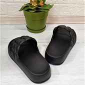 Sonimix 12701 Siyah Hafif Rahat Günlük Havuz Plaj Kadın Terliği thumbnail 8