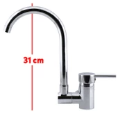 Banyo Lavabo Musluğu Akrobat Eyve Sıcak Soğuk Çift Su Girişli Çeşmesi Bataryası 31 cm - 3