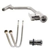 Mutfak Lavabo Musluğu Bataryası Mix Eyve Sıcak Soğuk Çift Su Girişli Çeşmesi 34 cm thumbnail 3