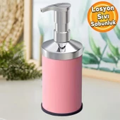 Sıvı Sabunluk Losyon Yağ Şişesi Set Üstü Sıvı Sabunluk Pembe - 1