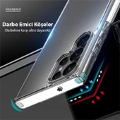 Polham Shockproof Darbe Emici Kamera Korumalı Samsung Galaxy S23 Ulta Uyumlu Silikon Kılıf, Sararmaz Kılıf - 4