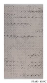 My Evilla Modern Dekoratif Star Seri Krem Gri Dokuma Halı - 2