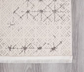 My Evilla Modern Dekoratif Star Seri Krem Gri Dokuma Halı - 4