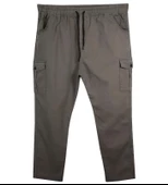 Kargo Cepli Büyük Beden Gabardin Pantolon Bej - 5