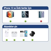 Polham Led Işıklı Ultra Şık 15W Magsafe Kablosuz Şarj Standı, Telefon ve Kulaklık için Şarj Standı - 5