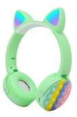 CXT-950 RGB Led Işıklı Kedi Kulağı Band Tasarımı Ayarlanabilir Katlanabilir Kulak Üstü Bluetooth Kulaklık - 3