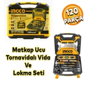 İNGCO Matkap Uç Ucu Tornavida Tornavidalı Lokma Set Seti 120'li HKTAC011201 - 2