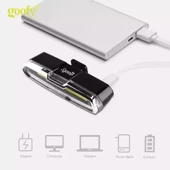 Mavi-sarı-kırmızı çakarlı USB şarjlı 100 lümen bisiklet stop lambası - 2