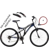 Salcano Hector 26 Jant Çift Amortisörlü Dağ Bisikleti Kilit ve Çamurluk Hediyeli - 5