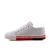 Benetton Beyaz Unisex Kısa Suni Deri Mevsimlik Spor - 3