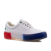 Benetton Kırmızı Kadın Renkli Taban Kot Ayakkabı BN-30696 - 1