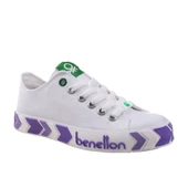 Benetton Lila Kadın Çizgili Spor Ayakkabı BN-30620 thumbnail 1