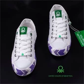 Benetton Lila Kadın Çizgili Spor Ayakkabı BN-30620 thumbnail 6