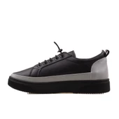 Benetton Siyah-Füme Yumuşak Deri Kadın Sneaker BN 30366 - 3