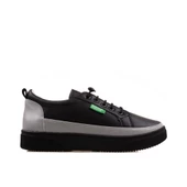 Benetton Siyah-Füme Yumuşak Deri Kadın Sneaker BN 30366 - 1