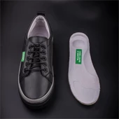 Benetton Siyah-Füme Yumuşak Deri Kadın Sneaker BN 30366 - 5