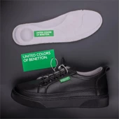 Benetton Siyah Yumuşak Deri Kadın Sneaker BN 30366 - 4
