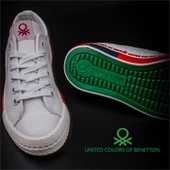 Benetton Beyaz Kadın Keten Spor Ayakkabı BN 70017 - 5