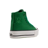 Benetton Yeşil Kalın Taban Kadın Uzun Keten Spor Ayakkabı BN30939 thumbnail 4