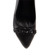 M2S Siyah Kare Topuk Kadın Klasik Ayakkabı - 5