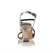 M2S Platin Şeffaf Topuk Bilek Taşlı Kadın Şık Abiye Ayakkabı thumbnail 4