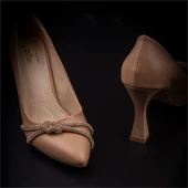 M2S Sütlü Kahve Taş Detaylı Kadın Klasik Ayakkabı thumbnail 8