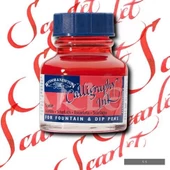 Winsor & Newton Kaligrafi Mürekkebi 30 ml. 601 SCARLET - 1