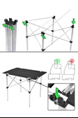 Exent 2 adet Rejisör ve 50x70 Kamp Masası SET-Lacivert--Kamp, Piknik masa sandalye seti 2+1 - 5