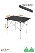 Exent 2 adet Rejisör ve 50x70 Kamp Masası SET-Lacivert--Kamp, Piknik masa sandalye seti 2+1 - 4